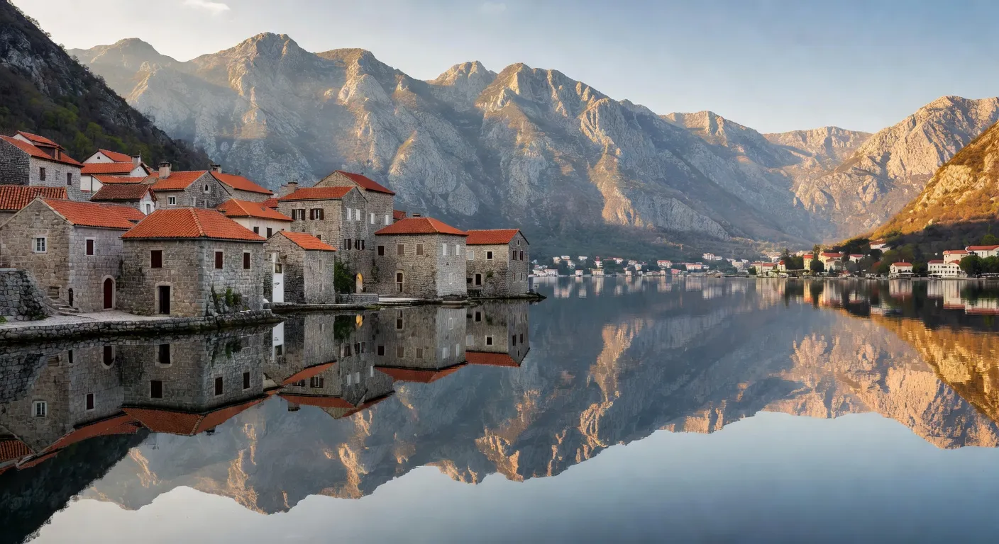 Vue panoramique de la baie de Kotor au Monténégro