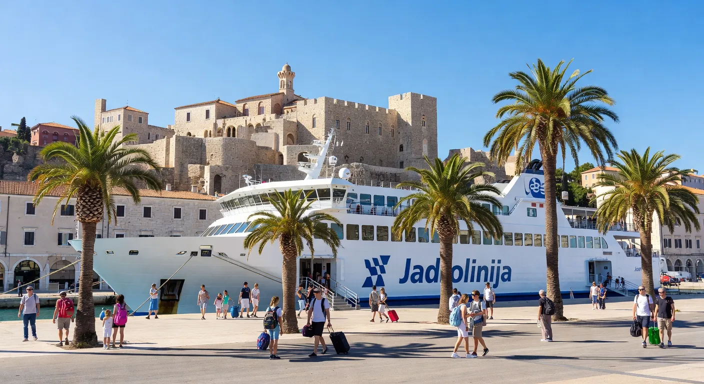Terminal ferry de Split avec ferry Jadrolinija