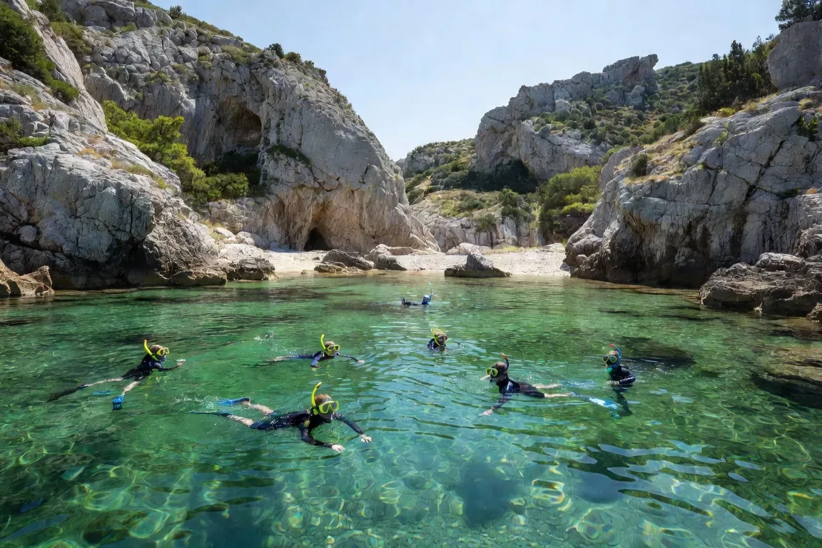 Corps de plongeur explorant une épave historique dans les eaux claires de l'Adriatique